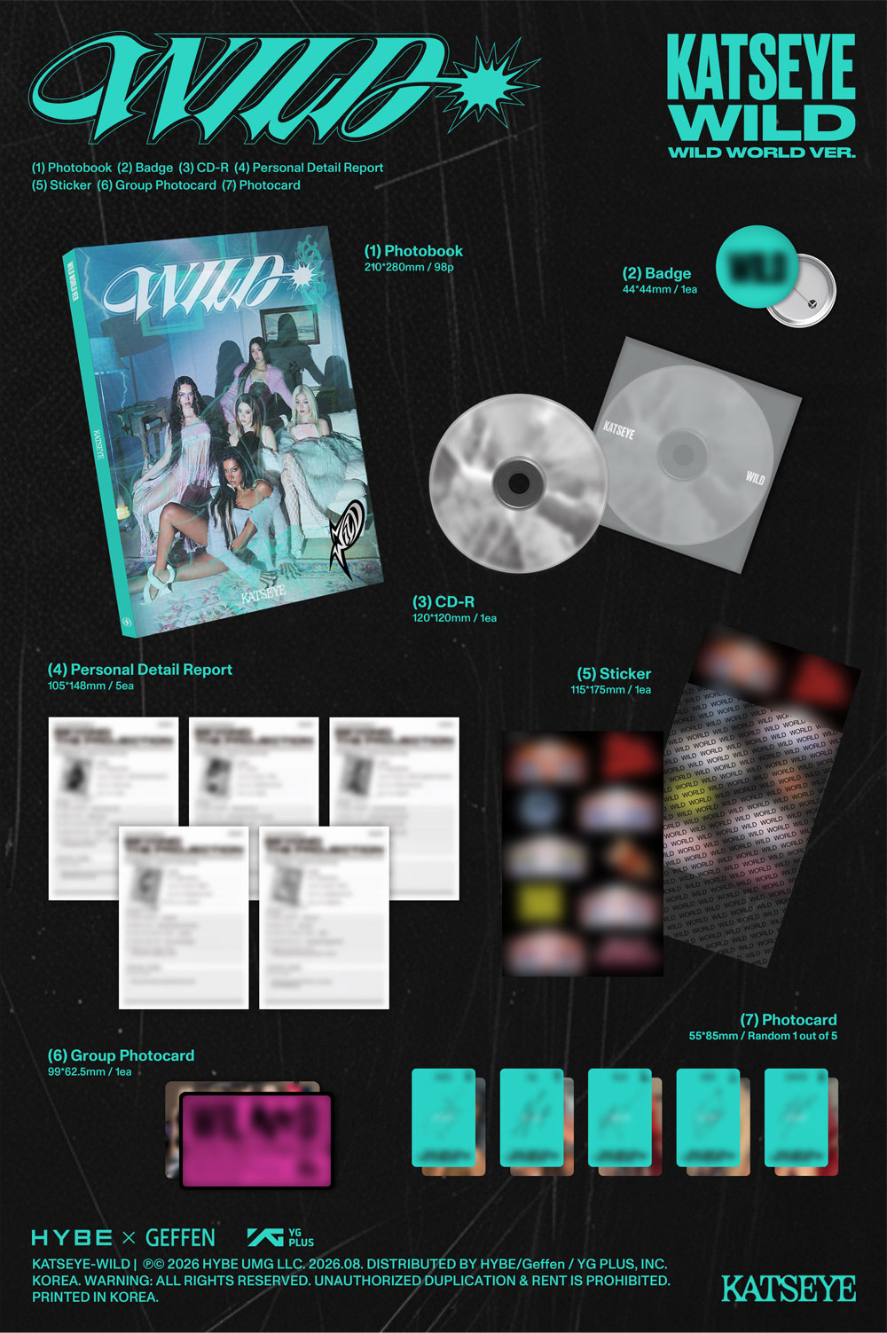 Katseye: Wild kpop album wild world ver 8800370675042