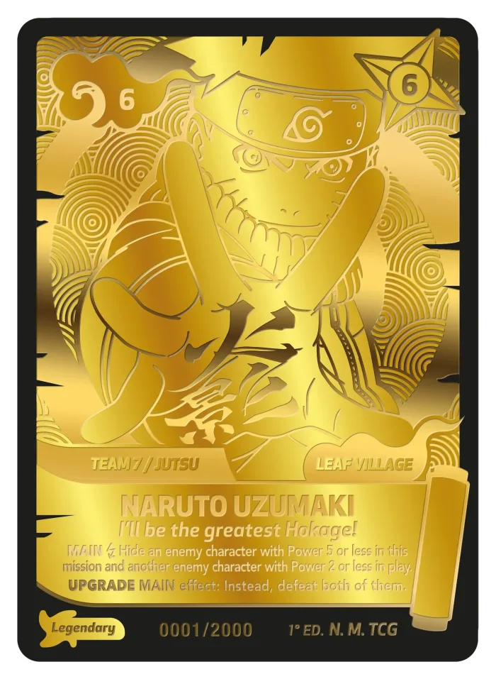 naruto mythos tcg naruto gold card
