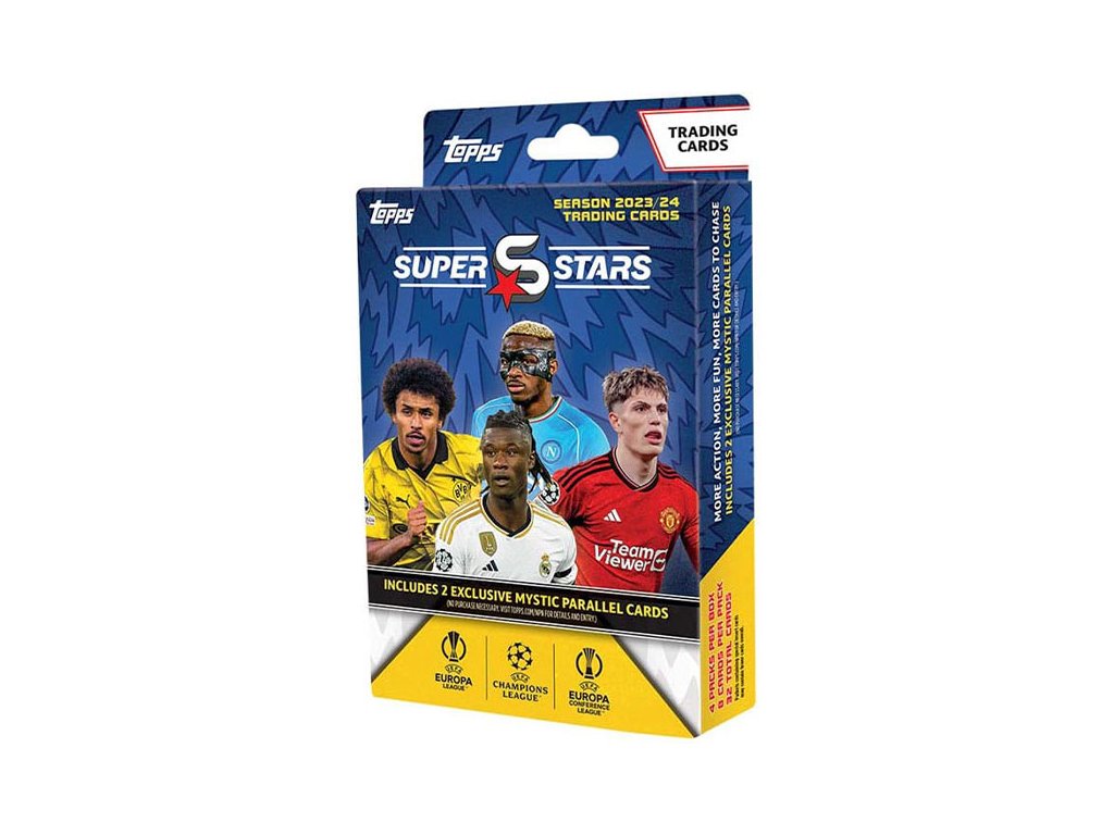 futbalove karty topps match attax uefa champions league 2023 2024 superstars hanger pack 5053307068490