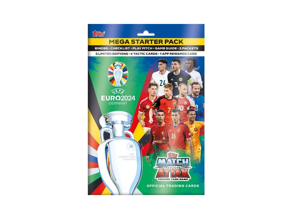 futbalove karty topps match attax uefa euro 2024 starter pack 5053307067882