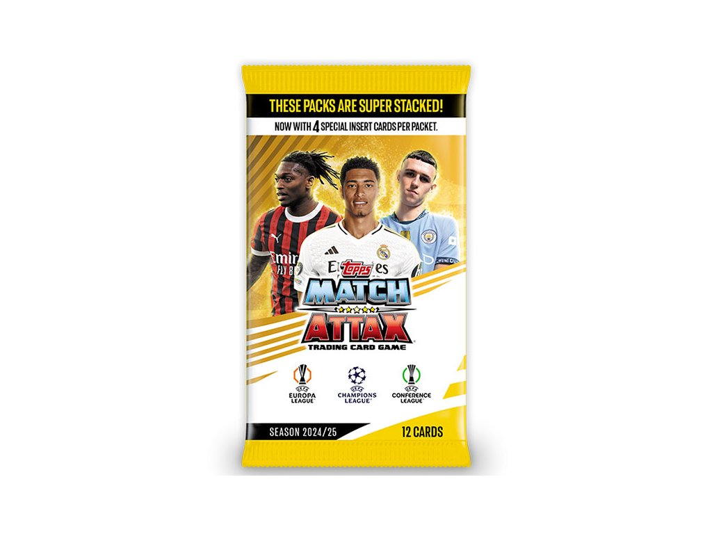 futbalove karty topps match attax uefa club competitions 2024 2025 booster pack 5053307071612