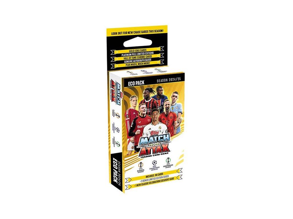 futbalove karty topps match attax uefa club competitions 2024 2025 eco pack 5053307071650