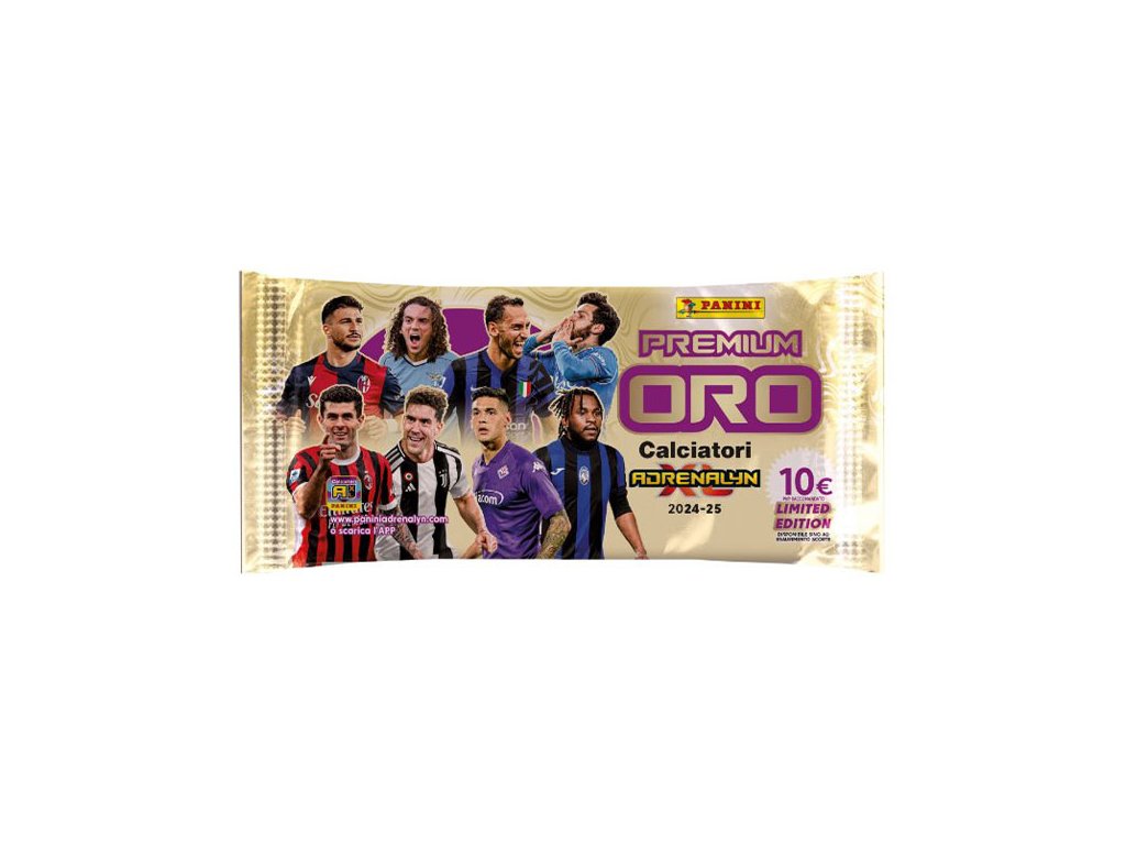 futbalove karty panini serie a calciatori 2024 2025 adrenalyn xl premium gold packet 8021041013004