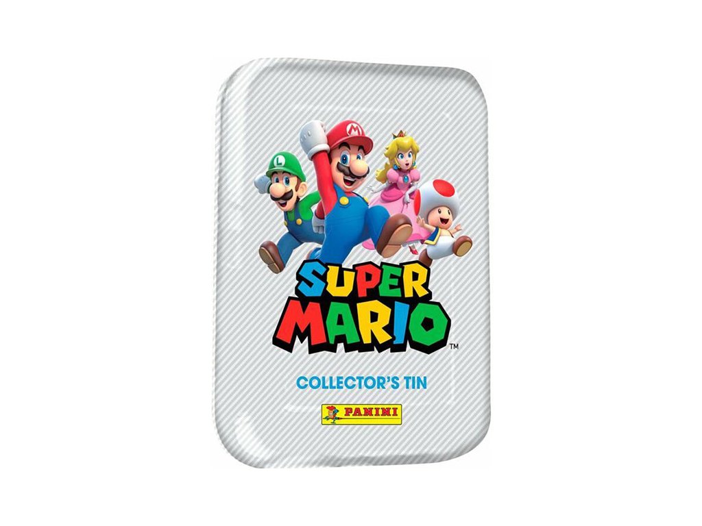 panini super mario tcg zberatelske karty plechova krabicka pocket 8018190027303