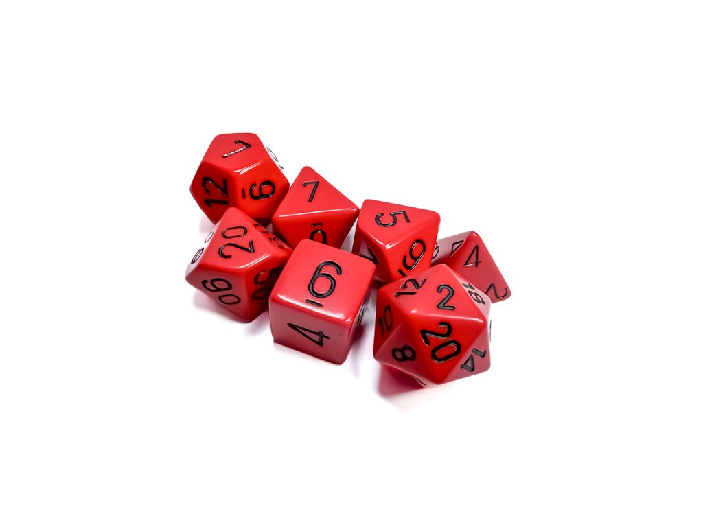 sada kociek na rpg chessex red black opaque 7 ks 25414 1