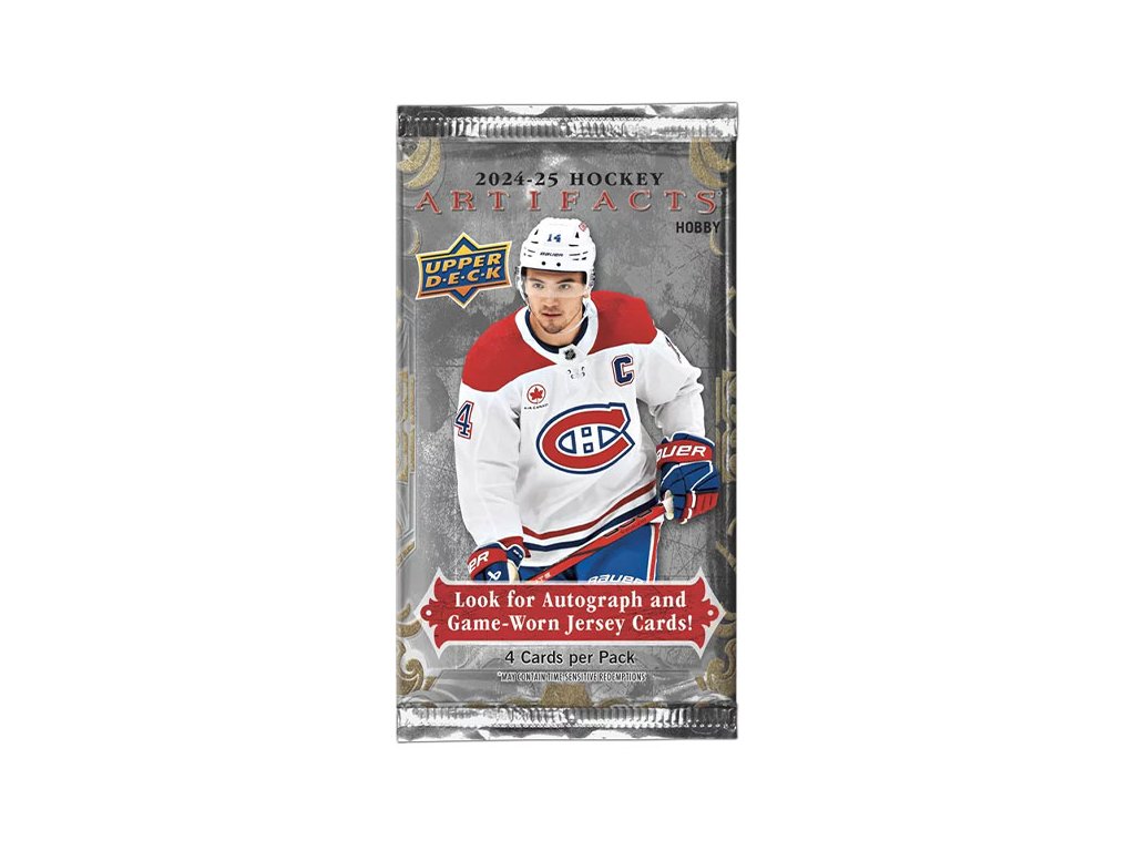 hokejove karty upper deck 2024 2025 artifacts hockey hobby booster pack 053334550833 1