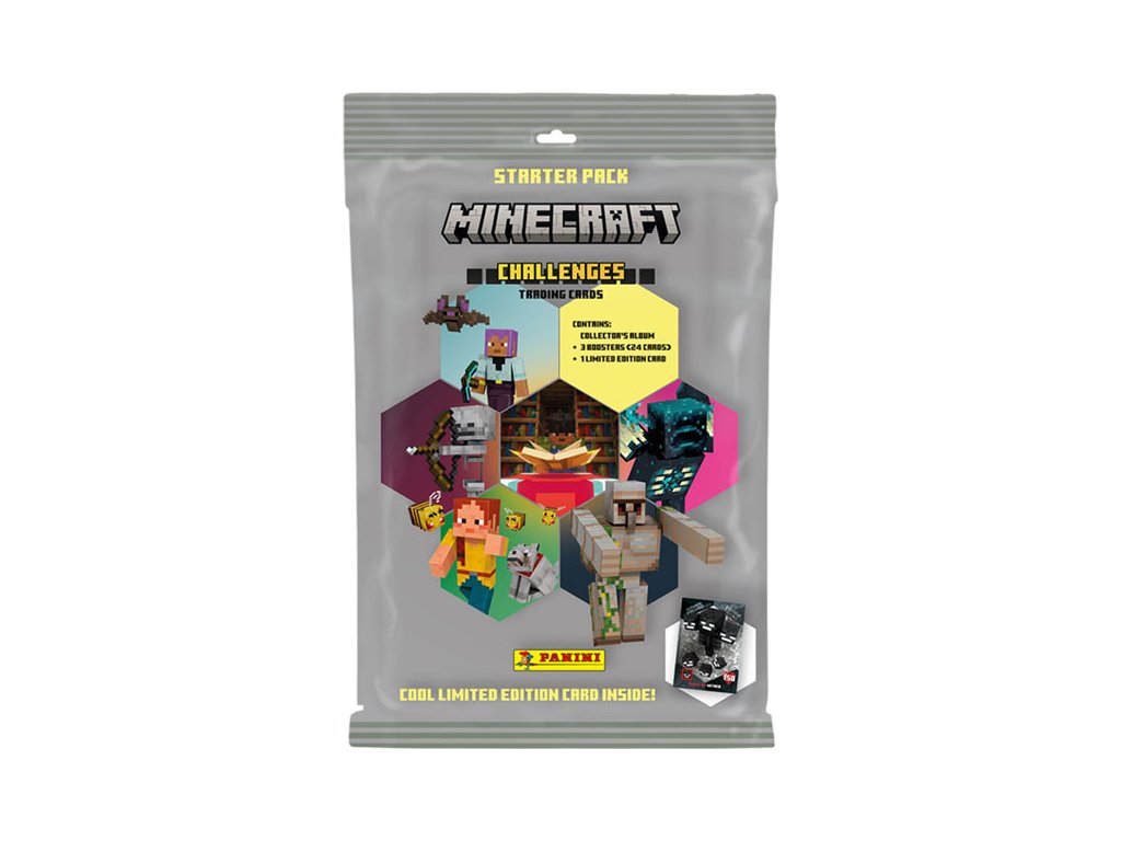 panini minecraft 4 challenges starter set zberatelske karty 4143805512999