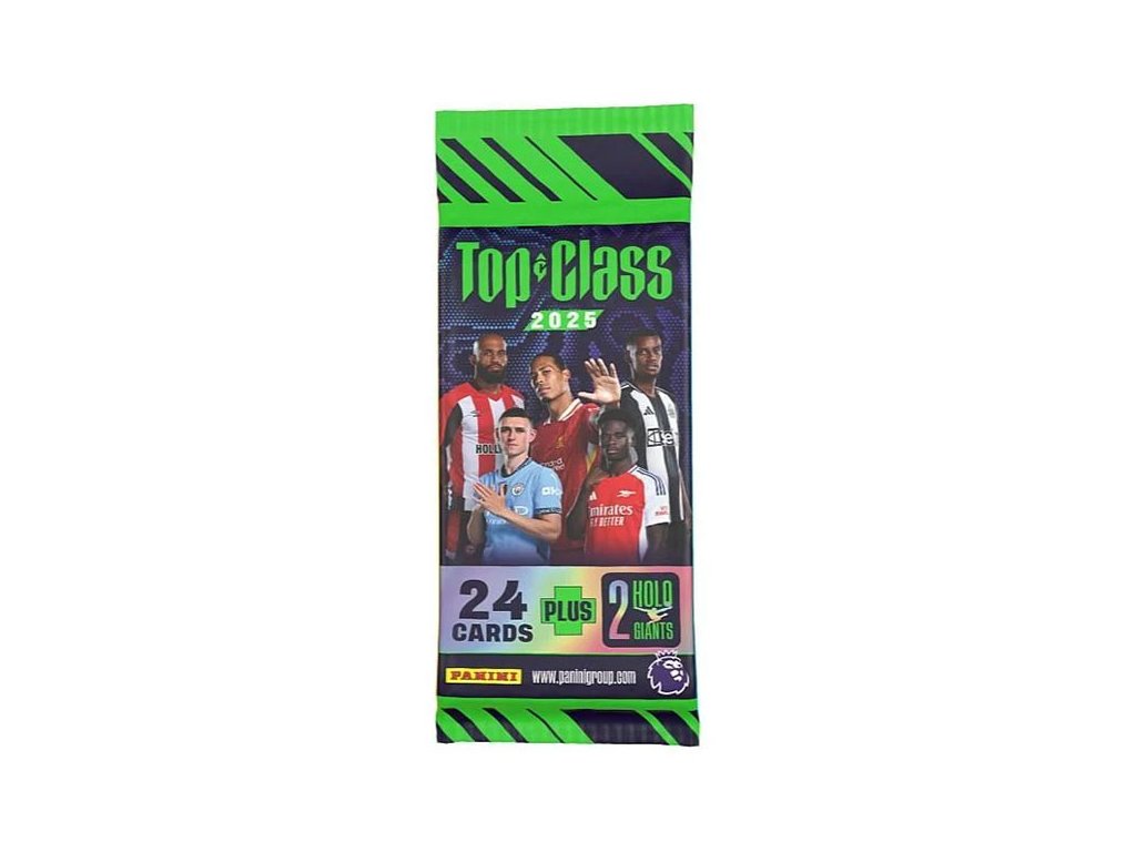 futbalove karty panini top class 2025 premier league fat pack 8051708023176