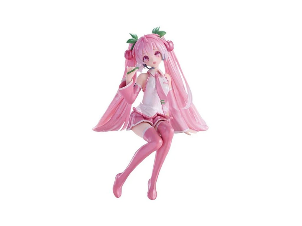 hatsune miku noodle stopper pvc statue sakura miku 2024 pearl color ver 15 cm figurka 4582782367138 1
