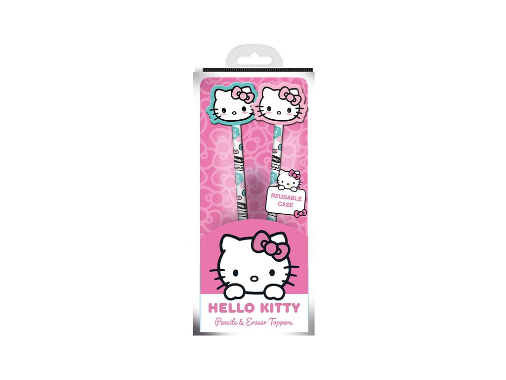 hello kitty pink pencils eraser toppers 2 pack 5063457028114