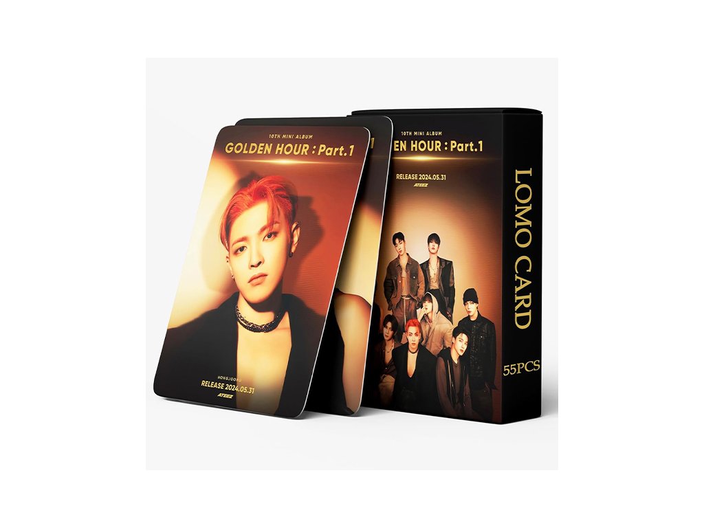 ateez golden hour part 1 10th mini album lomo cards 55 ks zberatelske karty 1