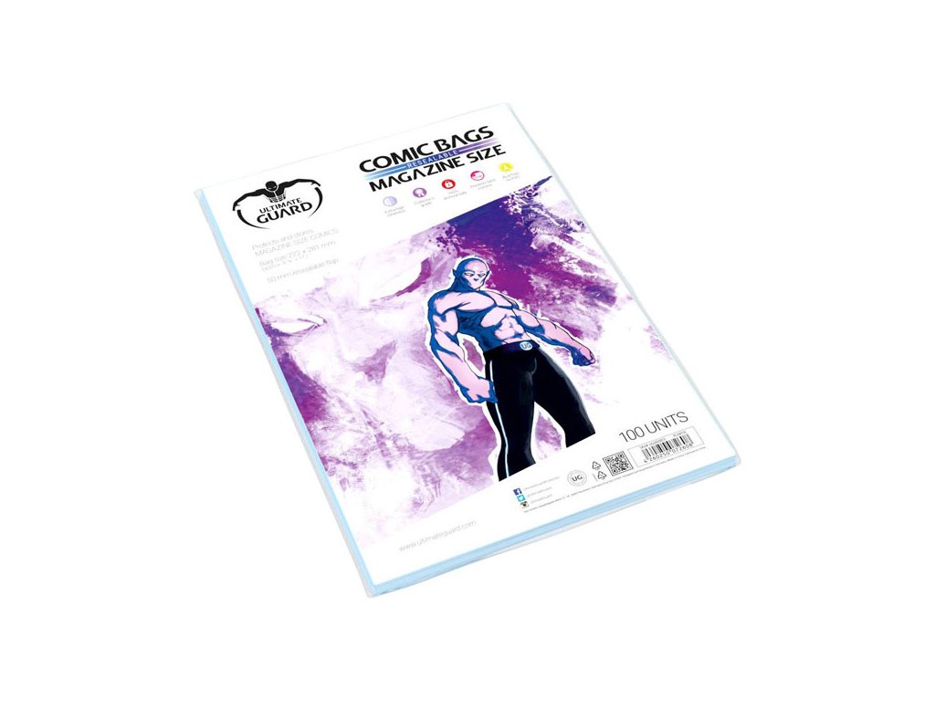 obaly na komiksy ultimate guard comic bags re sealable magazine size