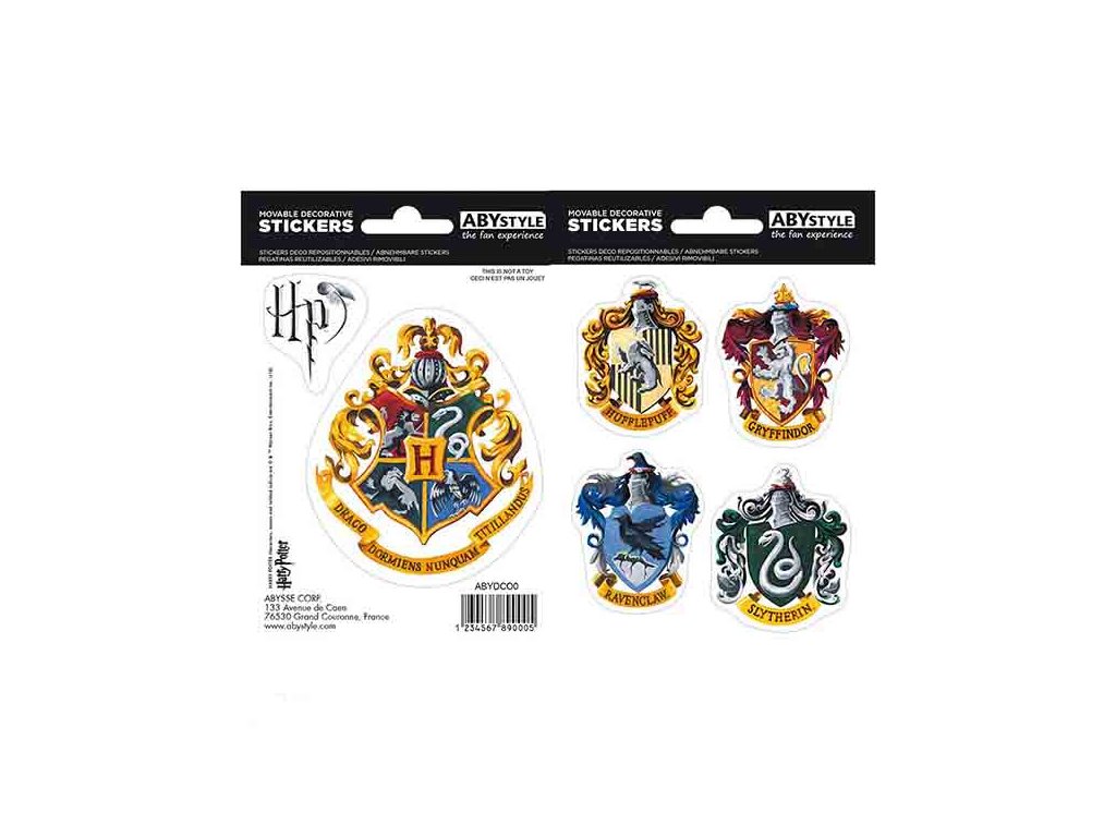 Harry Potter Hogwarts Houses Nálepky 2-Pack (16 x 11cm)