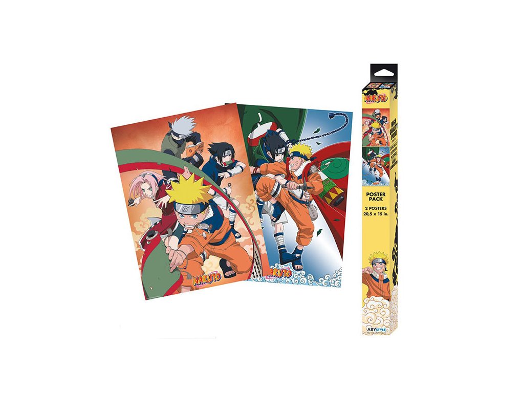 naruto shippuden team 7 posters 2 pack 3665361065364