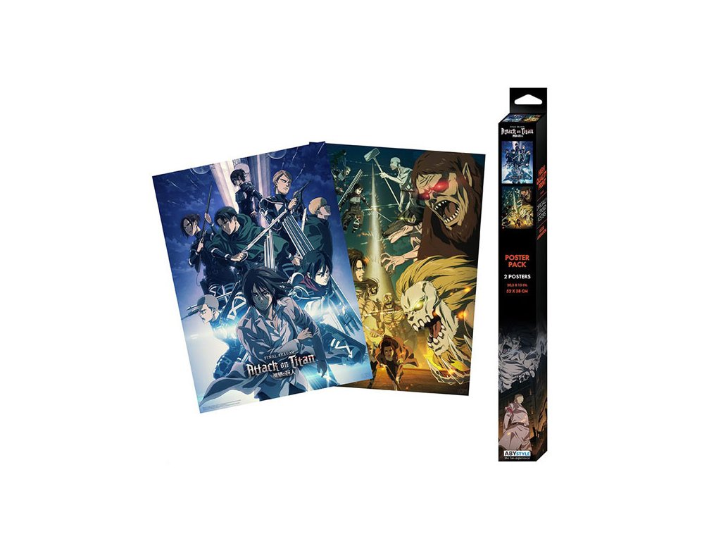 attack on titan season 4 posters 2 pack 3665361081449