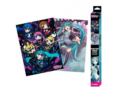 hatsune miku chibi posters 2 pack 52 x 38 cm 3665361063841 1