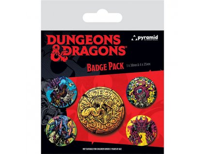dungeons dragons beastly odznaky 5 pack 5050293808000