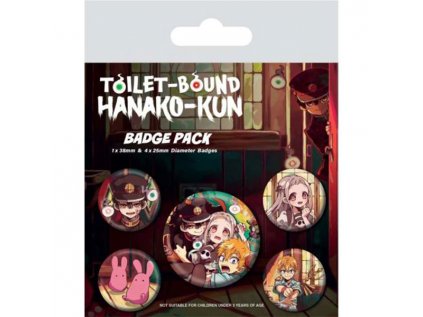 toilet bound hanako kun odznaky 5 pack 5050293807751