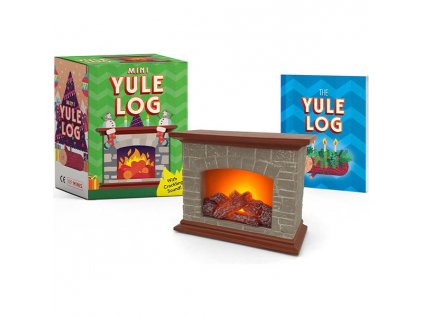 mini yule log with crackling sound miniature editions 9780762471492