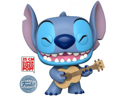 funko pop lilo and stitch stitch with ukulele super sized jumbo 25 cm figurka 889698767866 1
