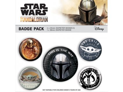 star wars the mandalorian this is the way odznaky 5 pack 5050293806945 1