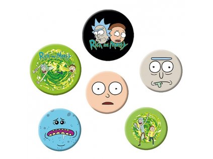 rick morty odznaky characters 6 pack 5028486363681 1