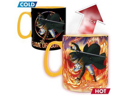 One Piece Luffy & Sabo Šálka Heat Change 460 ml