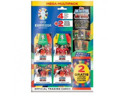 futbalove karty topps match attax uefa euro 2024 ultra mega multipack 5053307070943