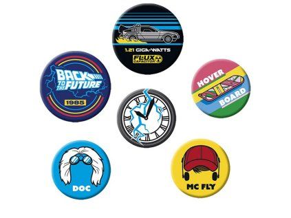 Back to the Future Symbols Odznaky 6-Pack