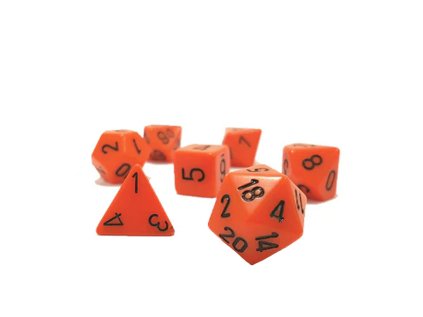 sada kociek na rpg orange black opaque 7 ks 25403 1