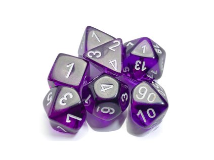 sada kociek na rpg chessex purple translucent 7 ks 23077 1