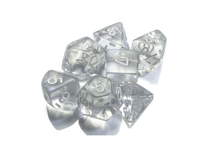sada kociek na rpg chessex clear translucent 7 ks 23071 1