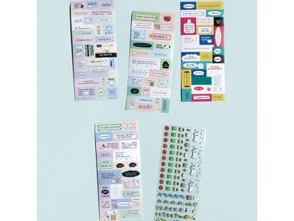 Label concept sticker set 2 5 sheets