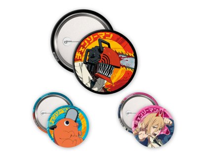 Chainsaw Man: Denji, Devil, Pochita Odznaky 3-Pack