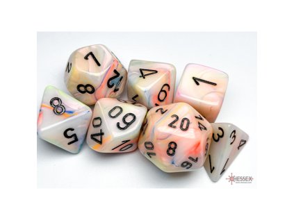 sada kociek na rpg chessex festive circus white black 7 ks 1