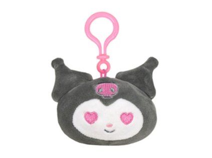 Hello Kitty Grey Kuromi Plush Figure Keychain 7 cm