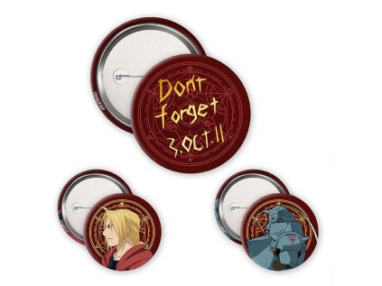 fullmetal alchemist elric brothers odznaky 3 pack 3665361165262 1