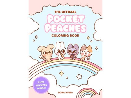 official pocket peaches coloring book cozy coloring and cute stickers omalovanka 9781524896140 1