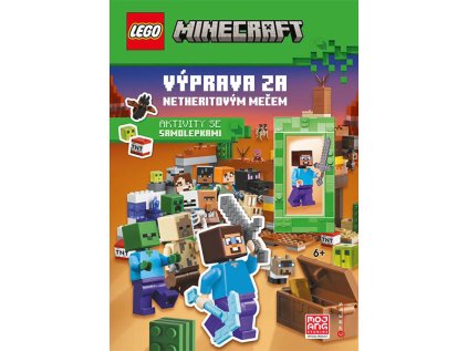 lego minecraft vyprava za netheritovym mecem aktivity se samolepkami kniha pre deti 9788026455301 1