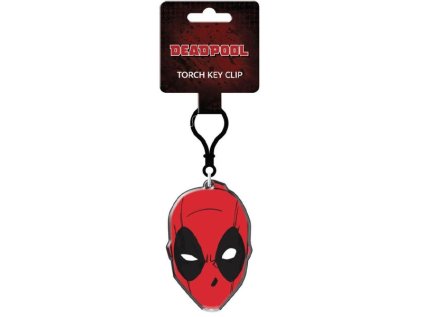 deadpool face torch keyclip klucenka 5063457052638