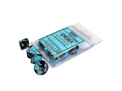 sada kociek na rpg chessex black shell white gemini 10 ks 601982022617