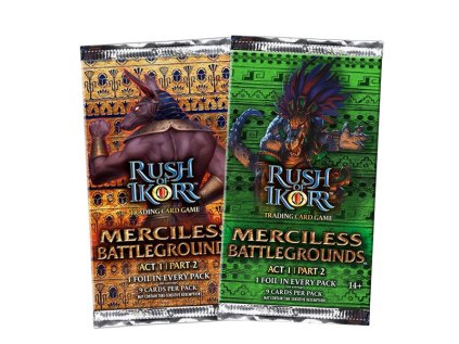 upper deck rush of ikorr tcg merciless battleground booster pack 053334427951