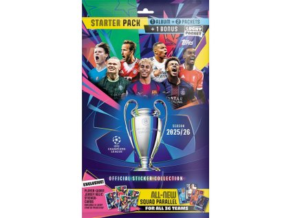 topps champions league 2026 samolepky starter pack 5053307077805