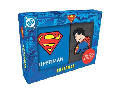 dc comics superman tiny book and pin set 9798337403458 1