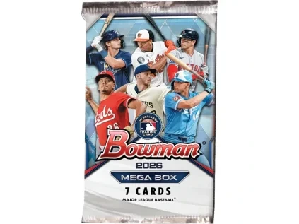 mlb baseball karty topps 2025 bowman mega booster pack 5053307083950 1