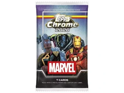 zberatelske karty 2026 topps chrome marvel comics mega booster pack 1