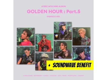 ateez golden hour part 5 digipack version 8 types random sound wave bonus 8803581204322