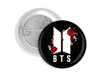 bts logo black odznak