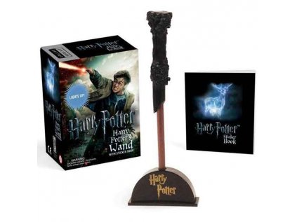 Harry Potter Wizard's Wand with Sticker Book: Lights Up! (Miniature Editions)