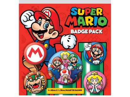 Super Mario Odznaky (5-Pack)